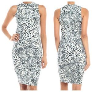 Mock Neck Midi Dress